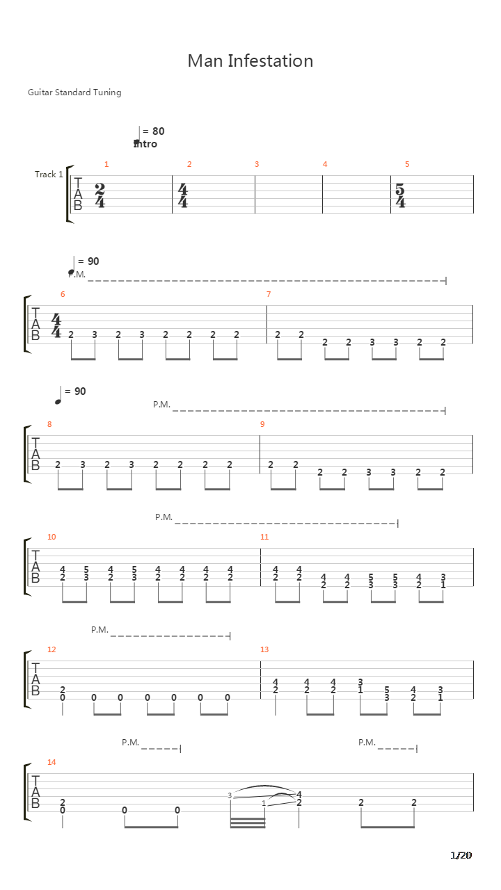 Man Infestation吉他谱