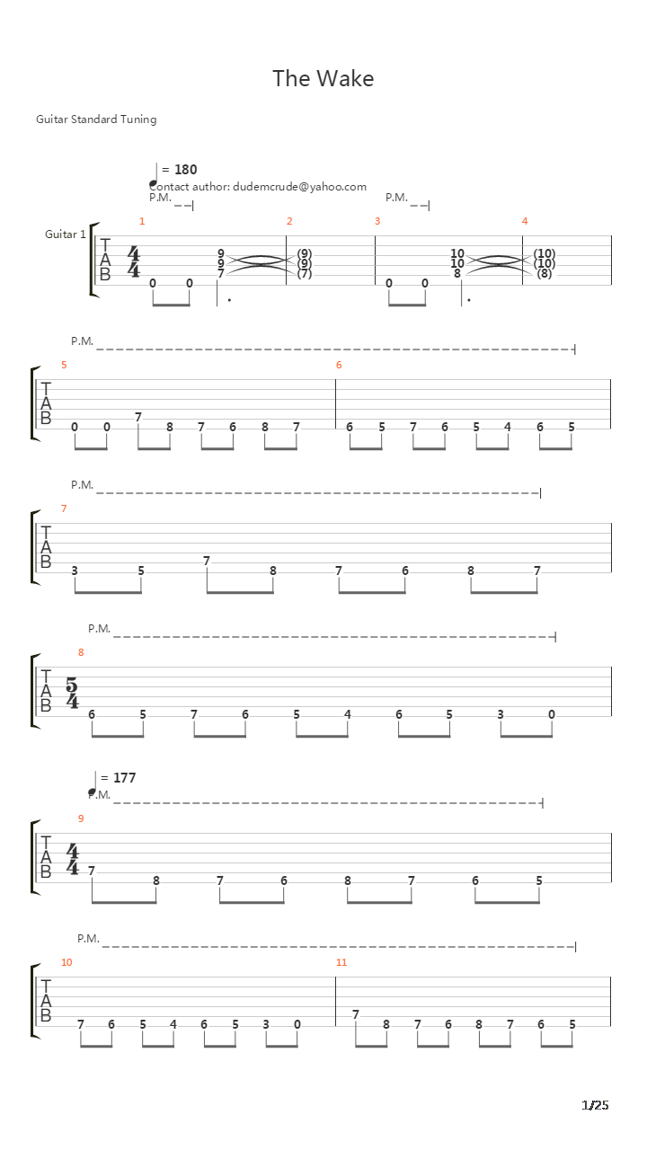 The Wake吉他谱