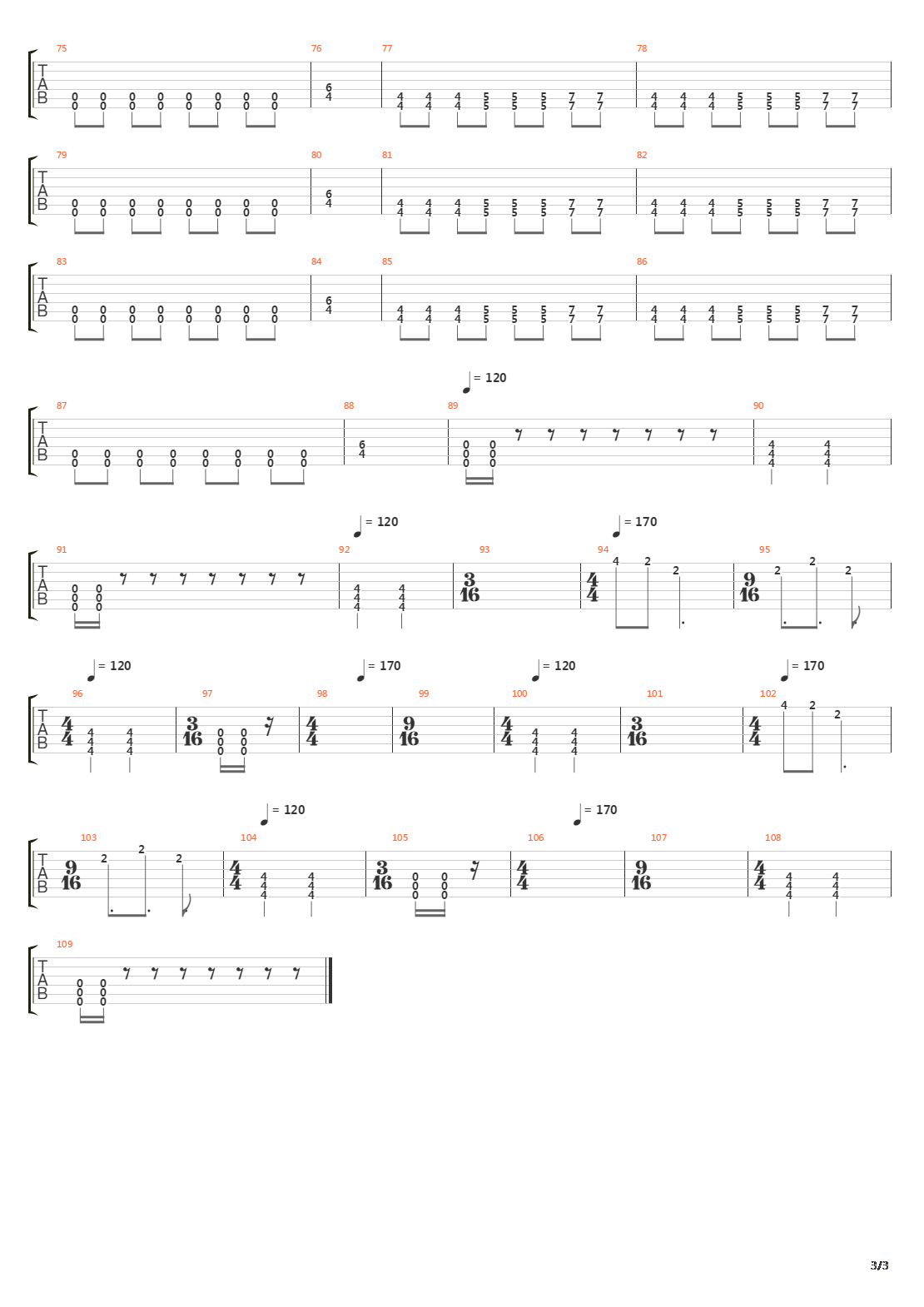 Burden Of Reflecting吉他谱