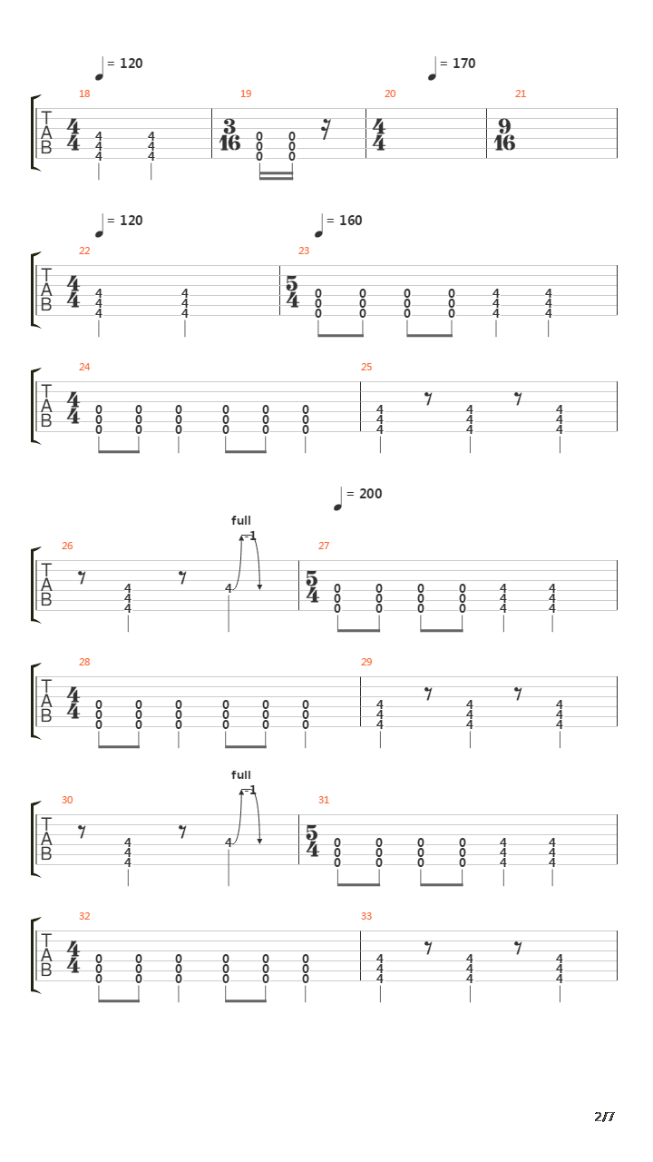 Burden Of Reflecting吉他谱