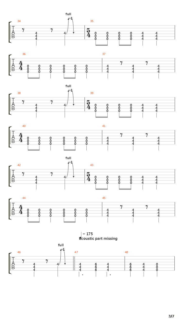 Burden Of Reflecting吉他谱