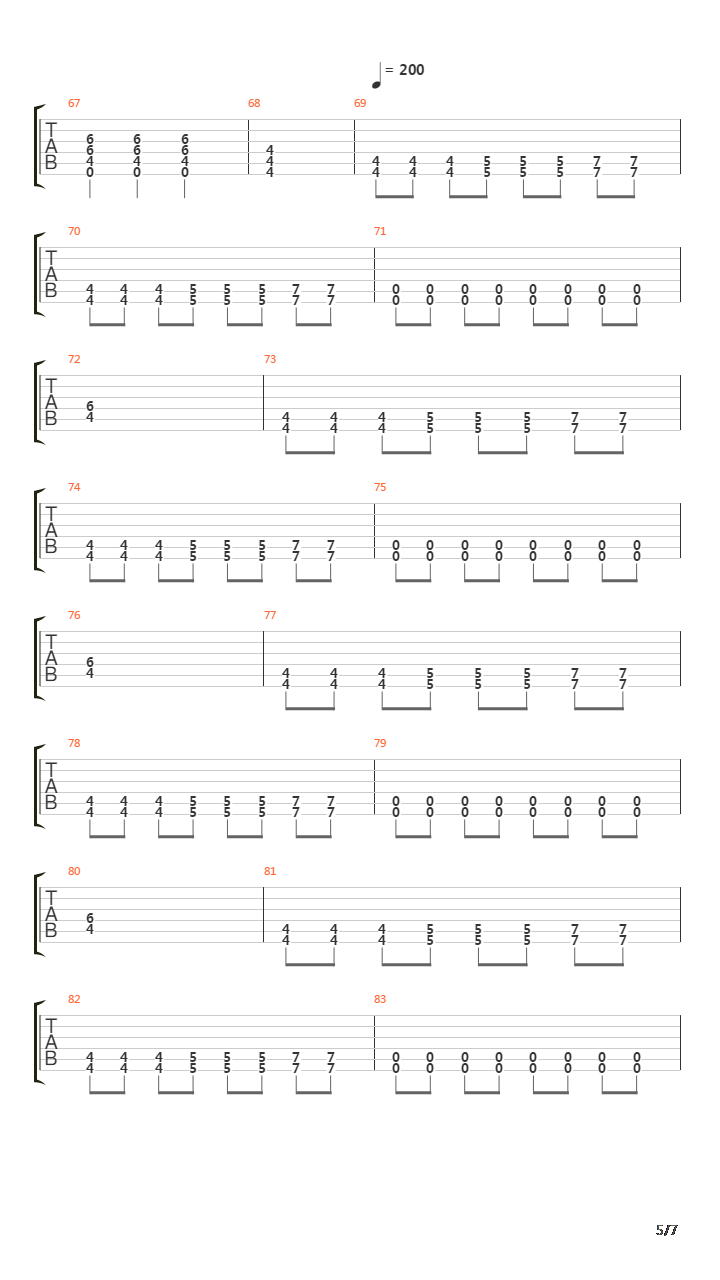 Burden Of Reflecting吉他谱