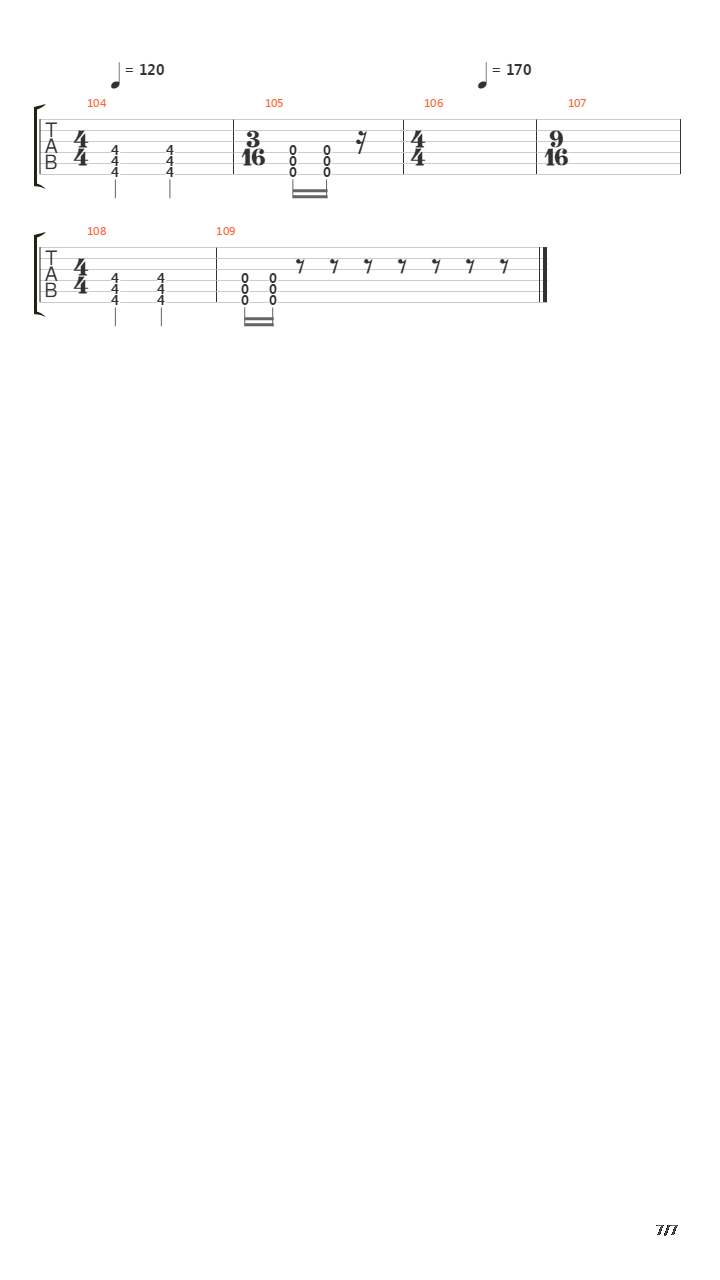 Burden Of Reflecting吉他谱