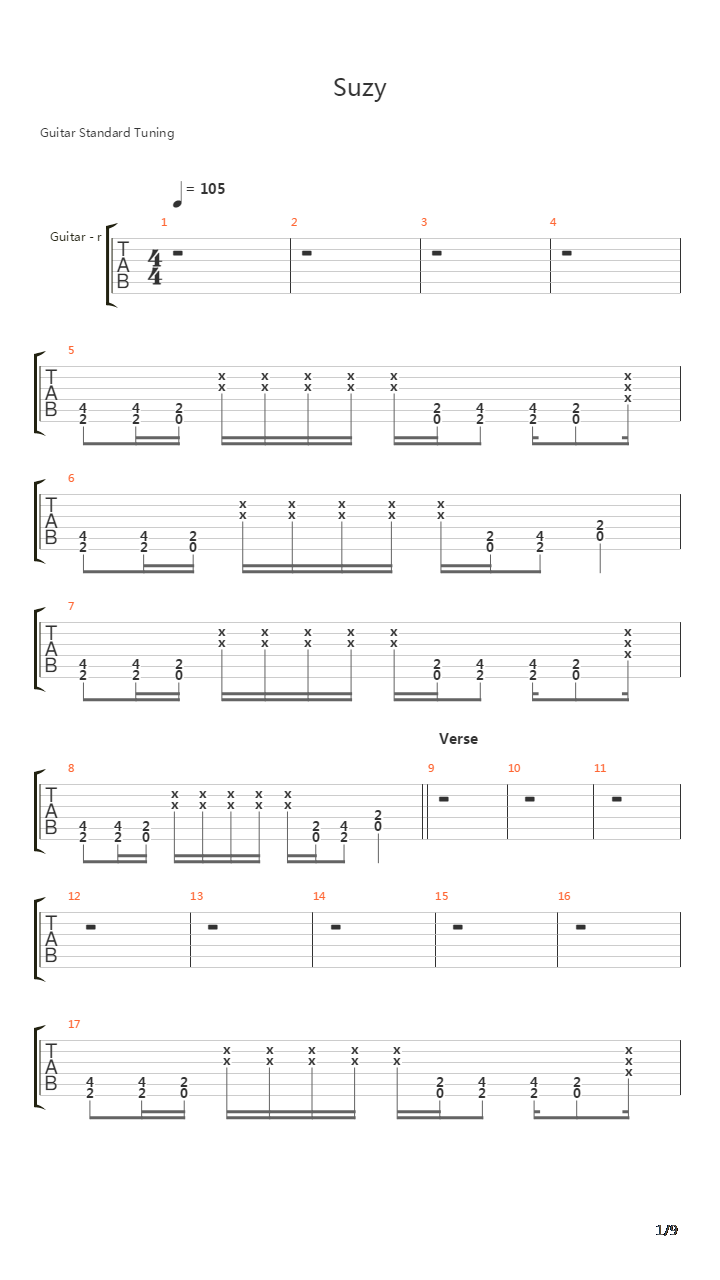 Suzy吉他谱