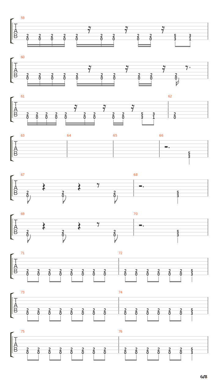 Coming End Of Reason吉他谱