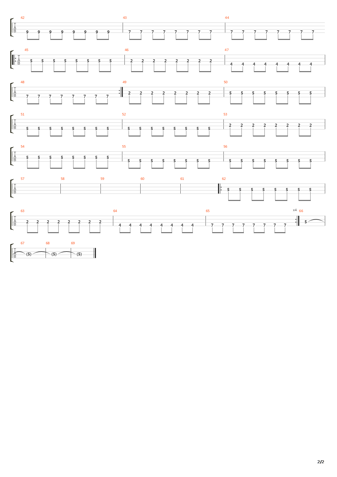 Going Under吉他谱