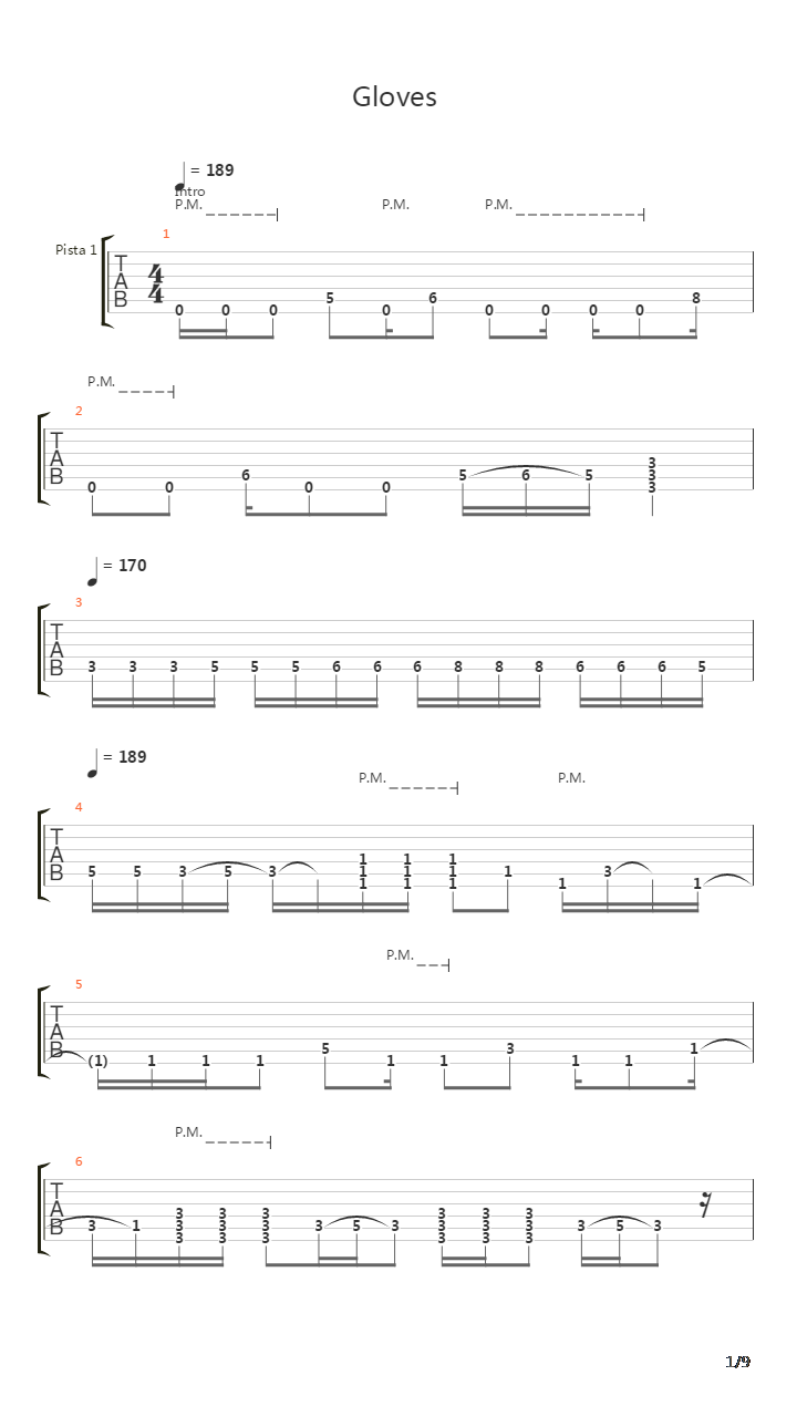 Gloves吉他谱