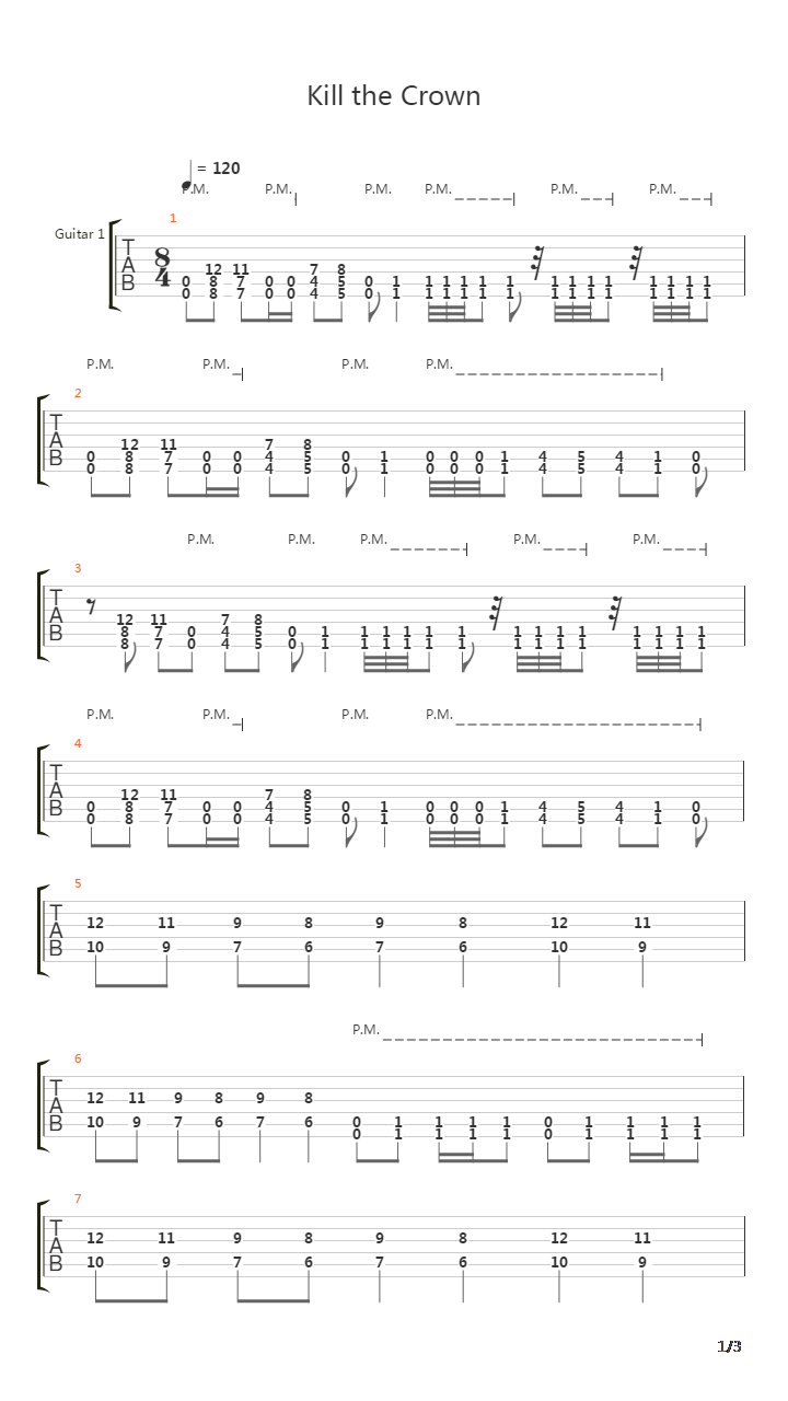 Kill The Crown吉他谱