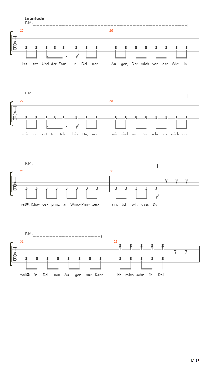 Khaosprinz Und Windprinzessin吉他谱