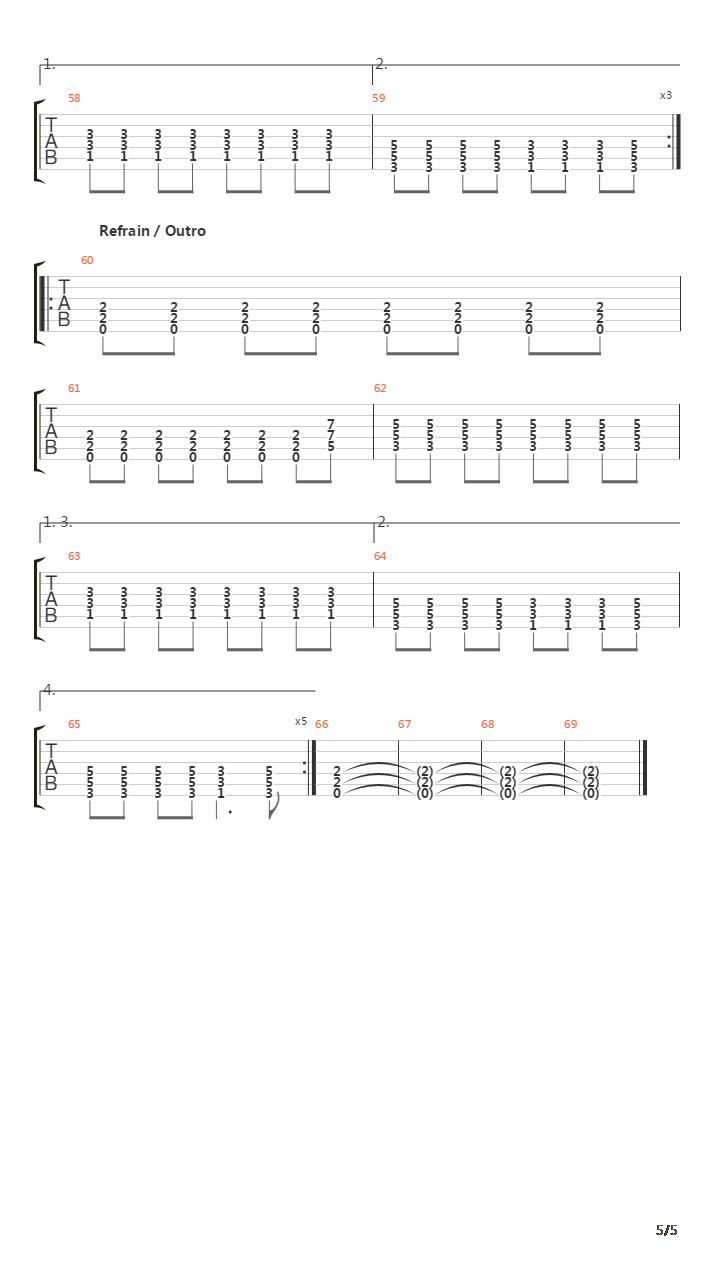 Schlaf In Den Flammen吉他谱