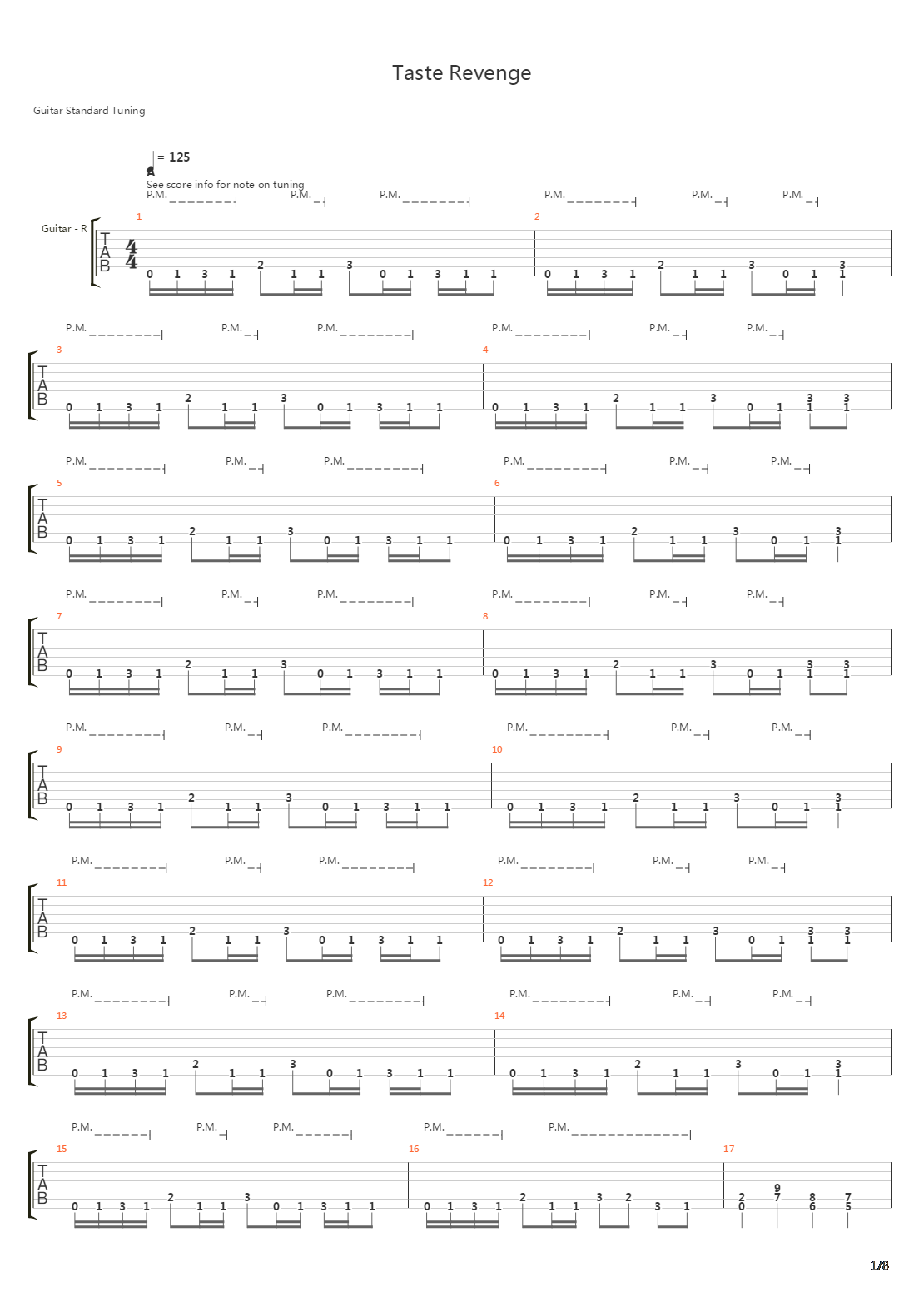 Taste Revenge吉他谱