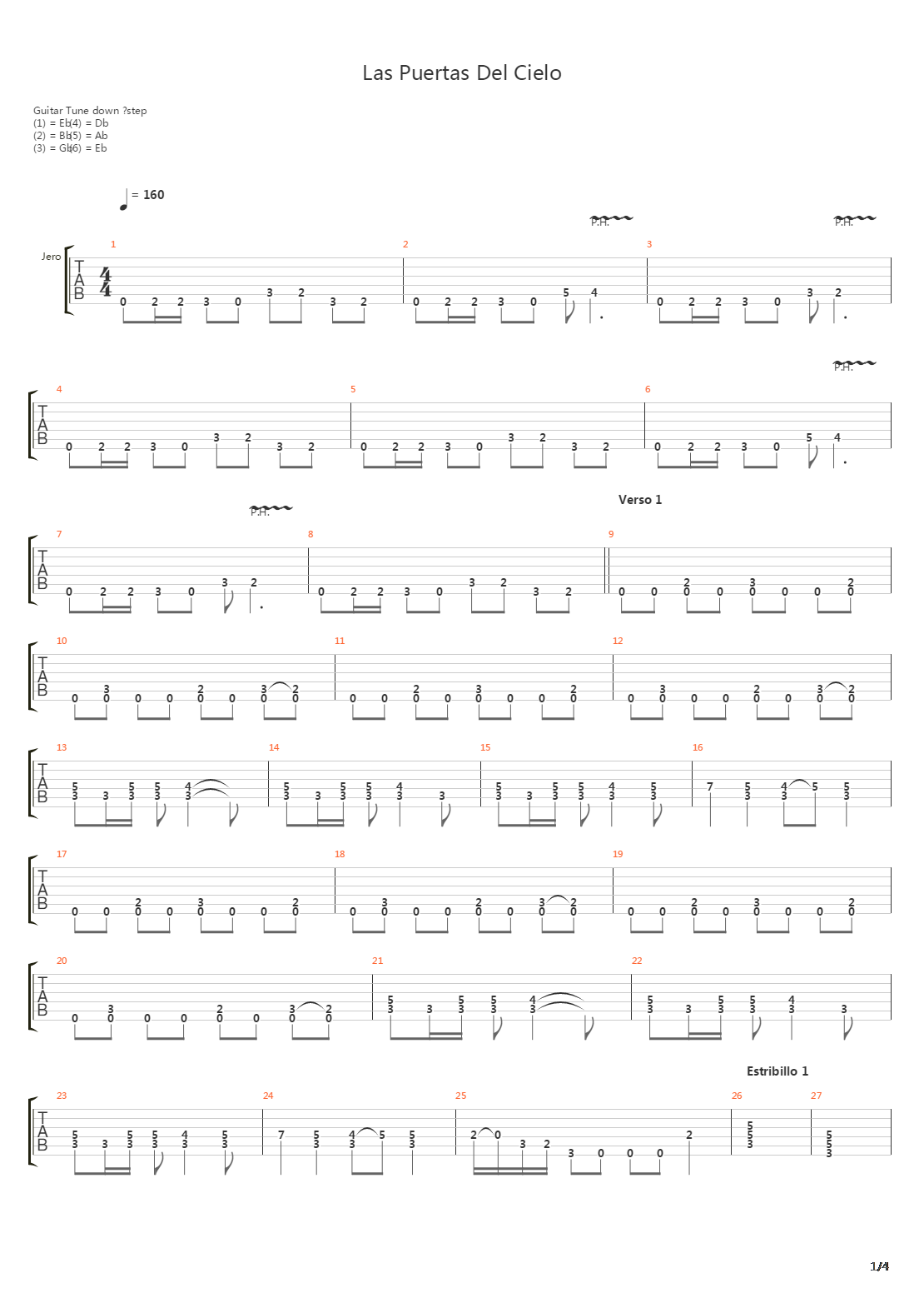 Las Puertas Del Cielo吉他谱