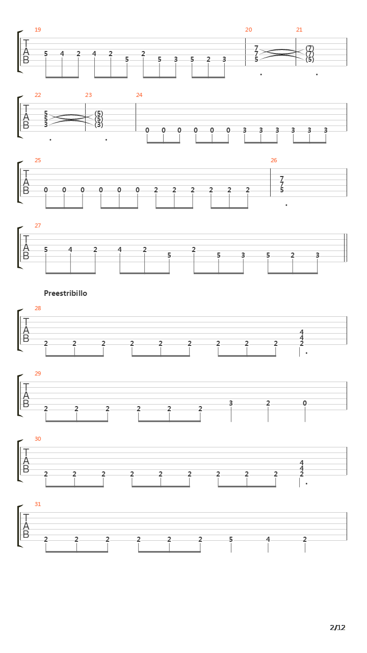 Ratas吉他谱