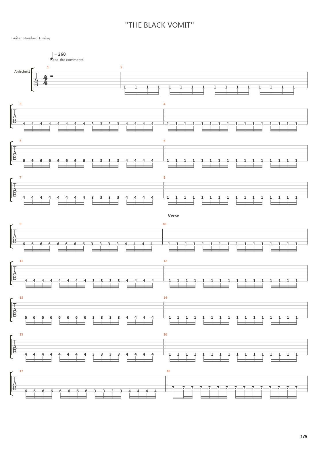 The Black Vomit吉他谱