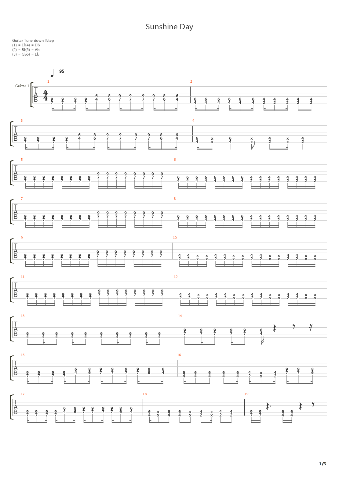 Sunshine Day吉他谱