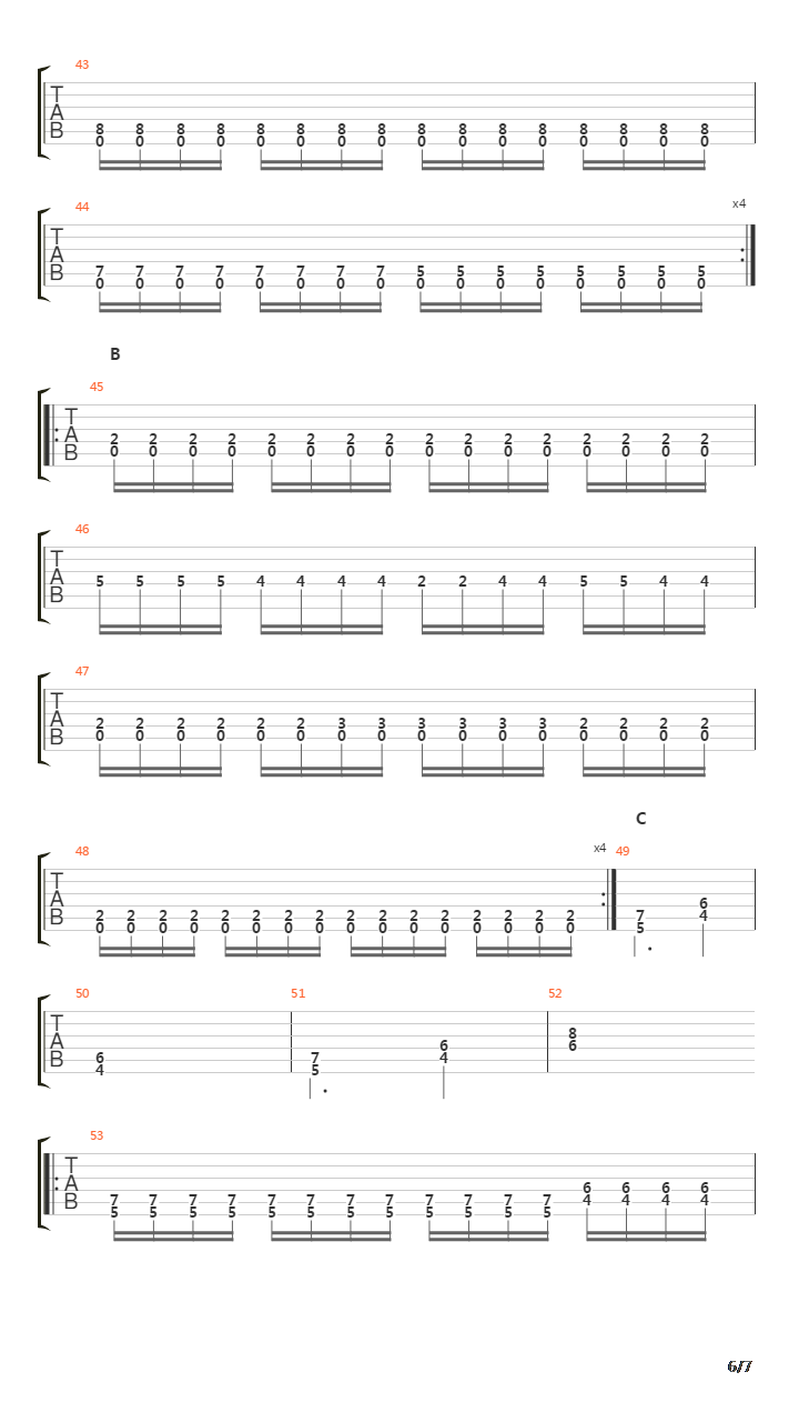 Black Destiny吉他谱