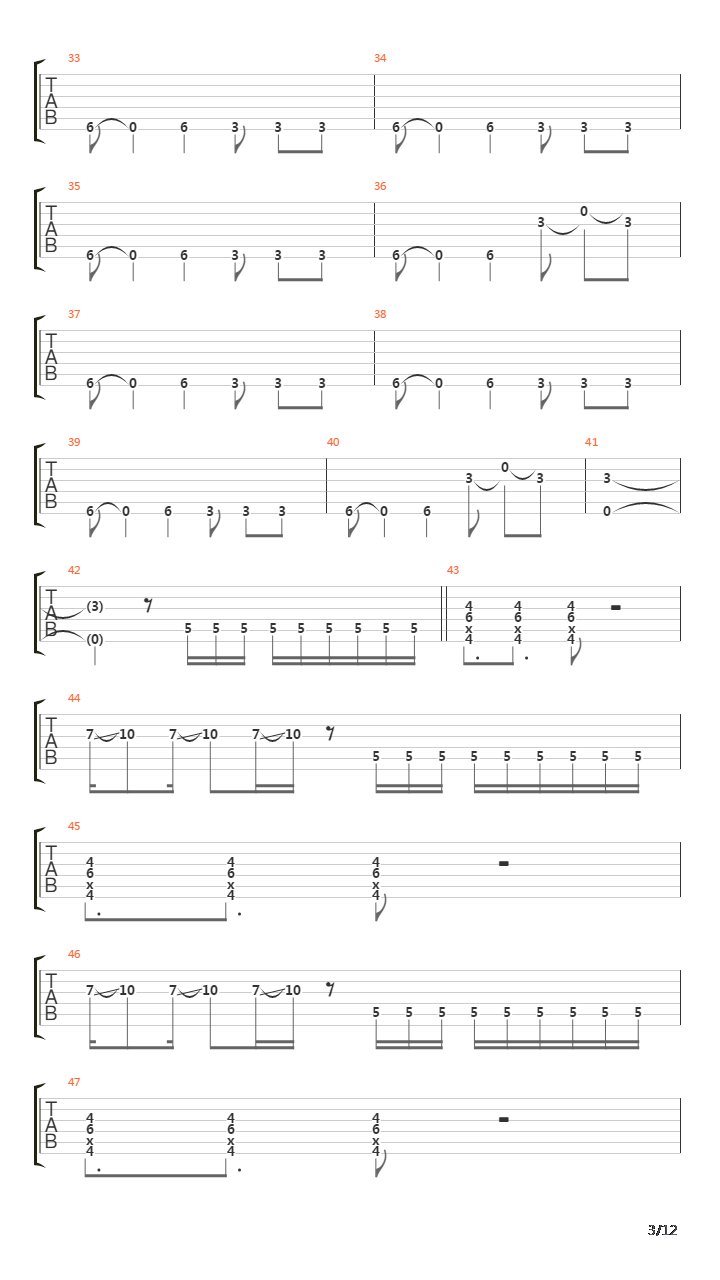 Angstridden吉他谱