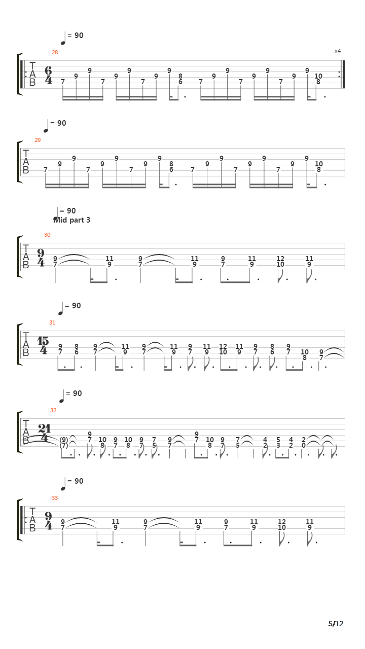 Dark Medieval Times吉他谱