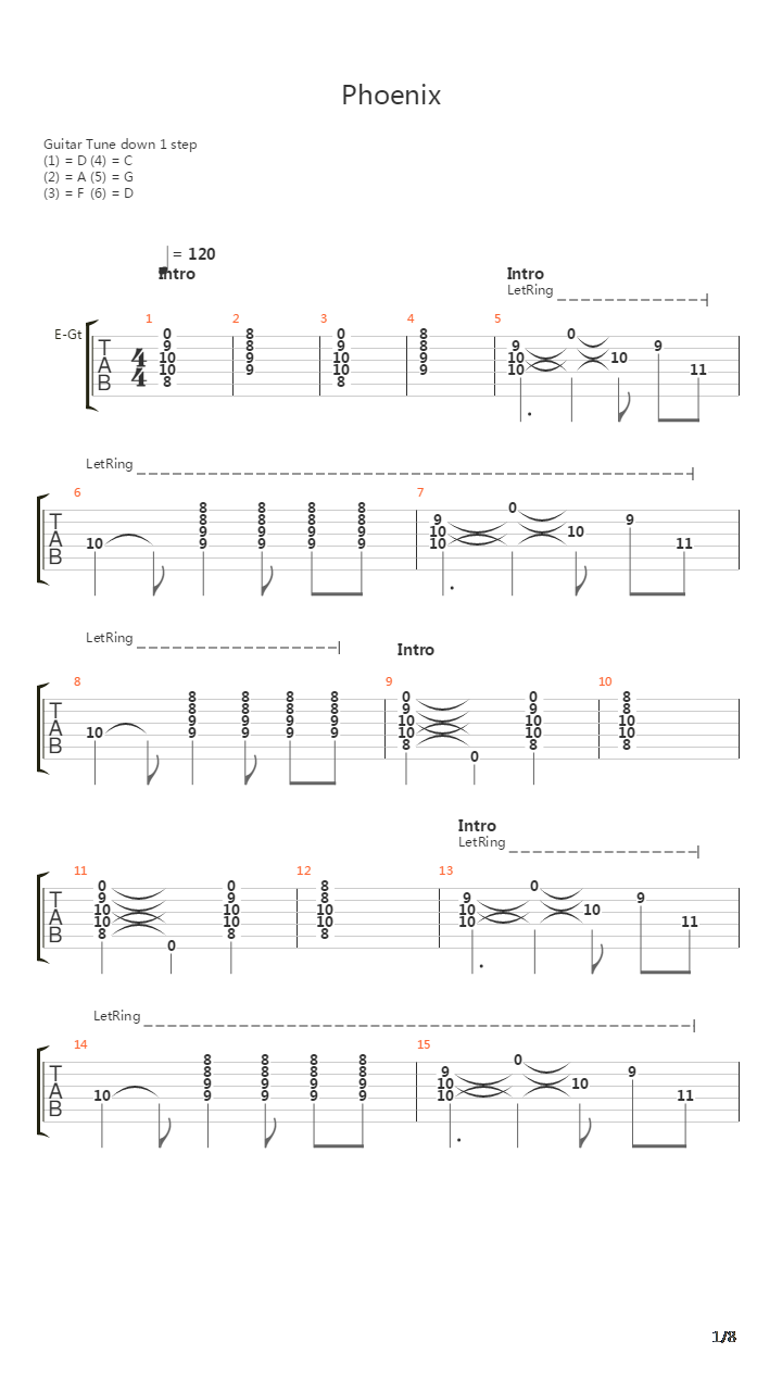 Phoenix吉他谱