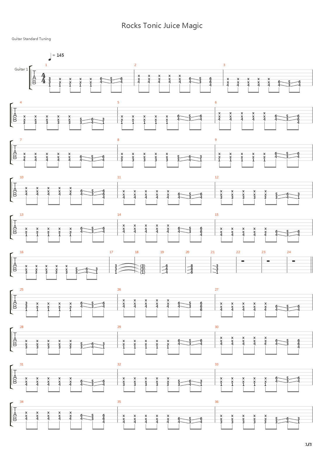 Rocks Tonic Juice Magic吉他谱
