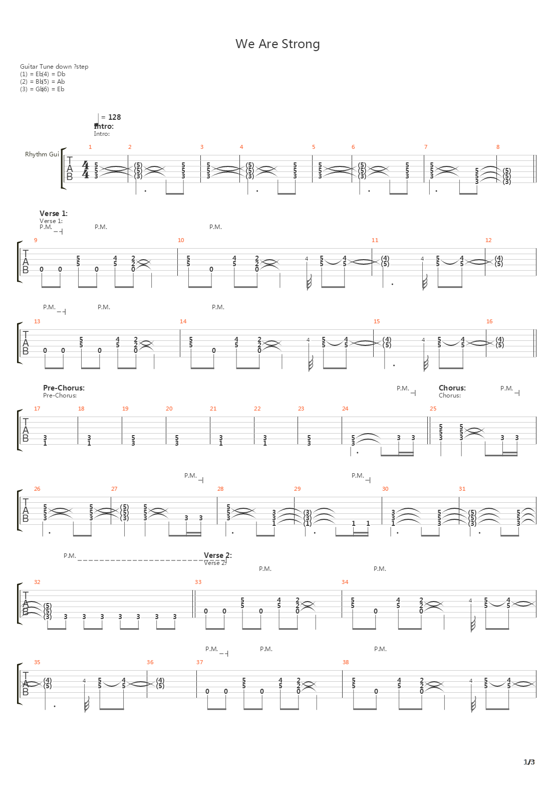 We Are Strong吉他谱
