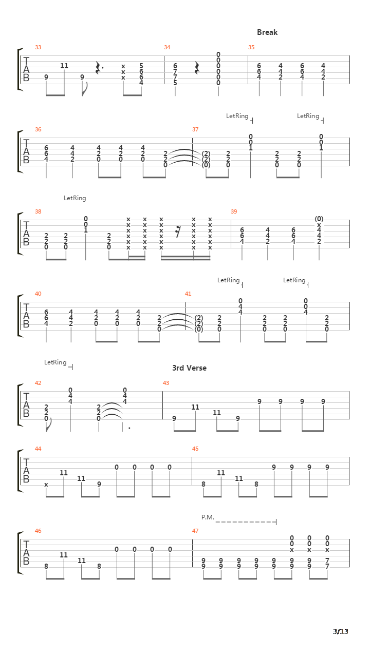 Belt吉他谱