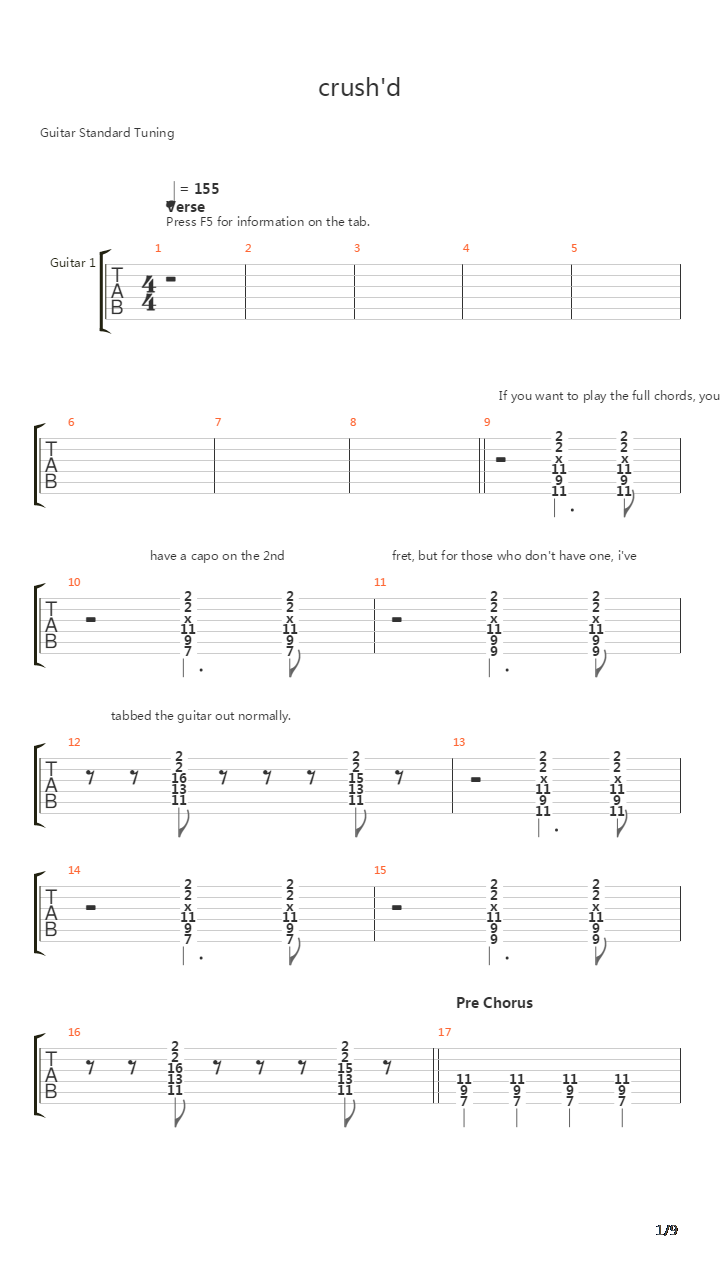 Crushd吉他谱