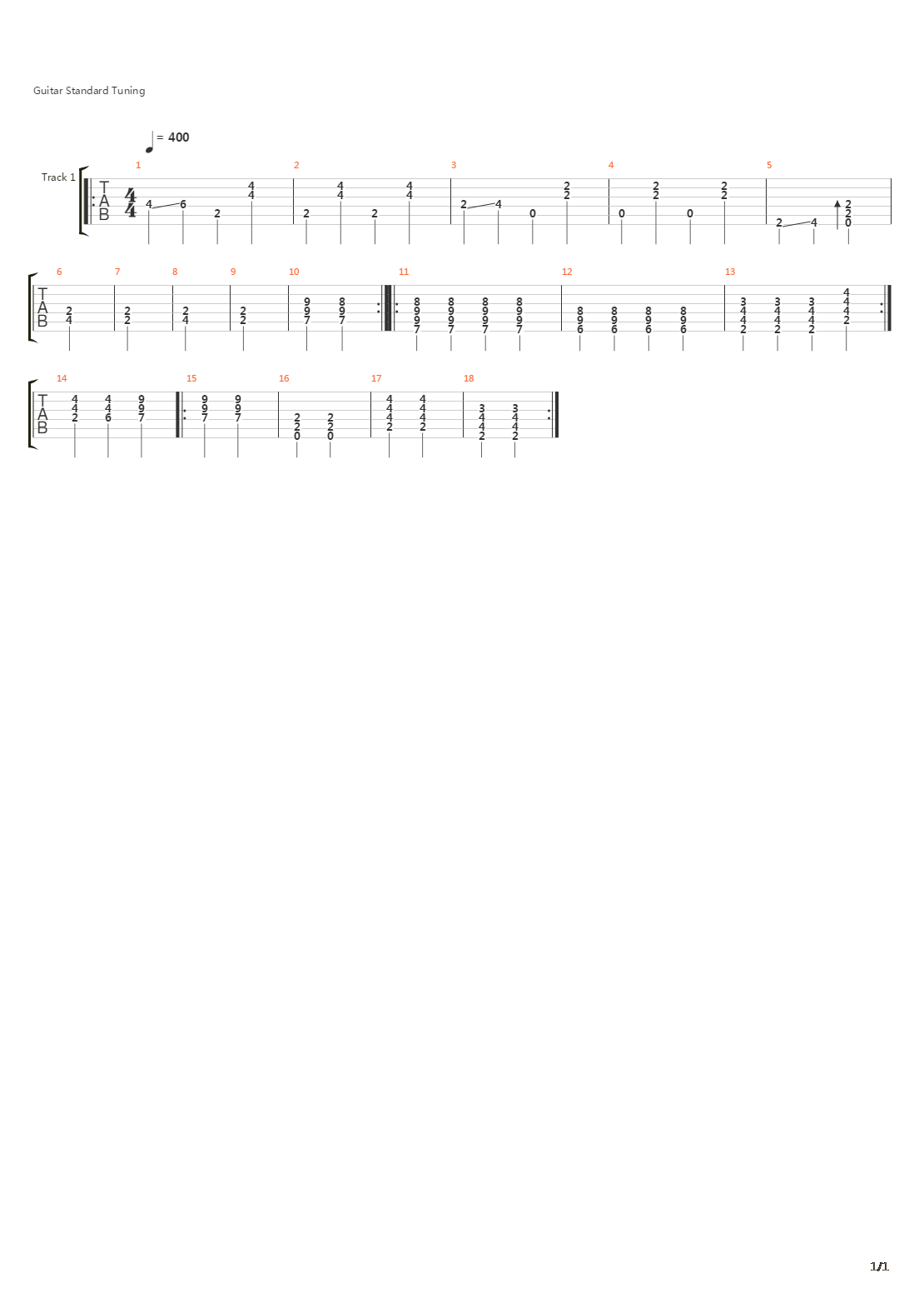 Total Revenge吉他谱
