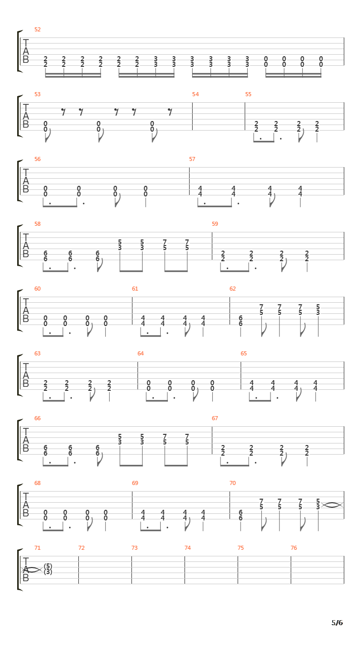 Numb吉他谱