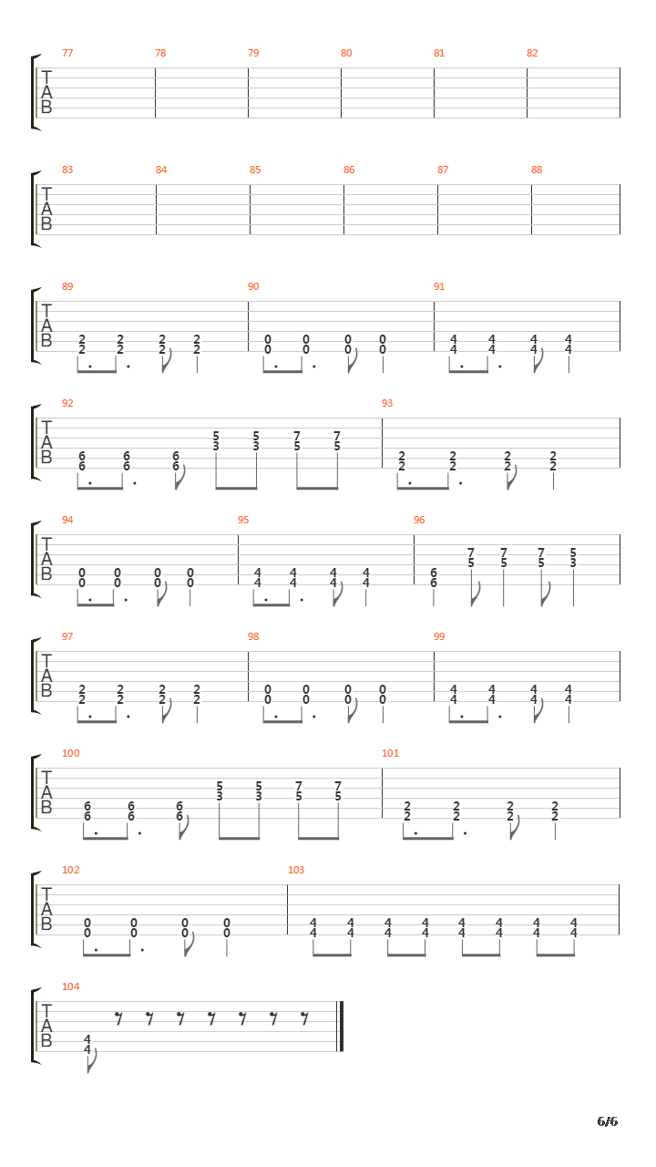 Numb吉他谱