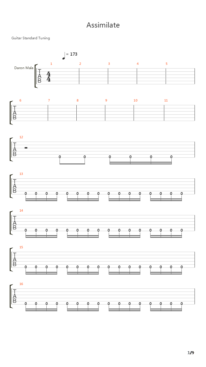 Assimilate吉他谱