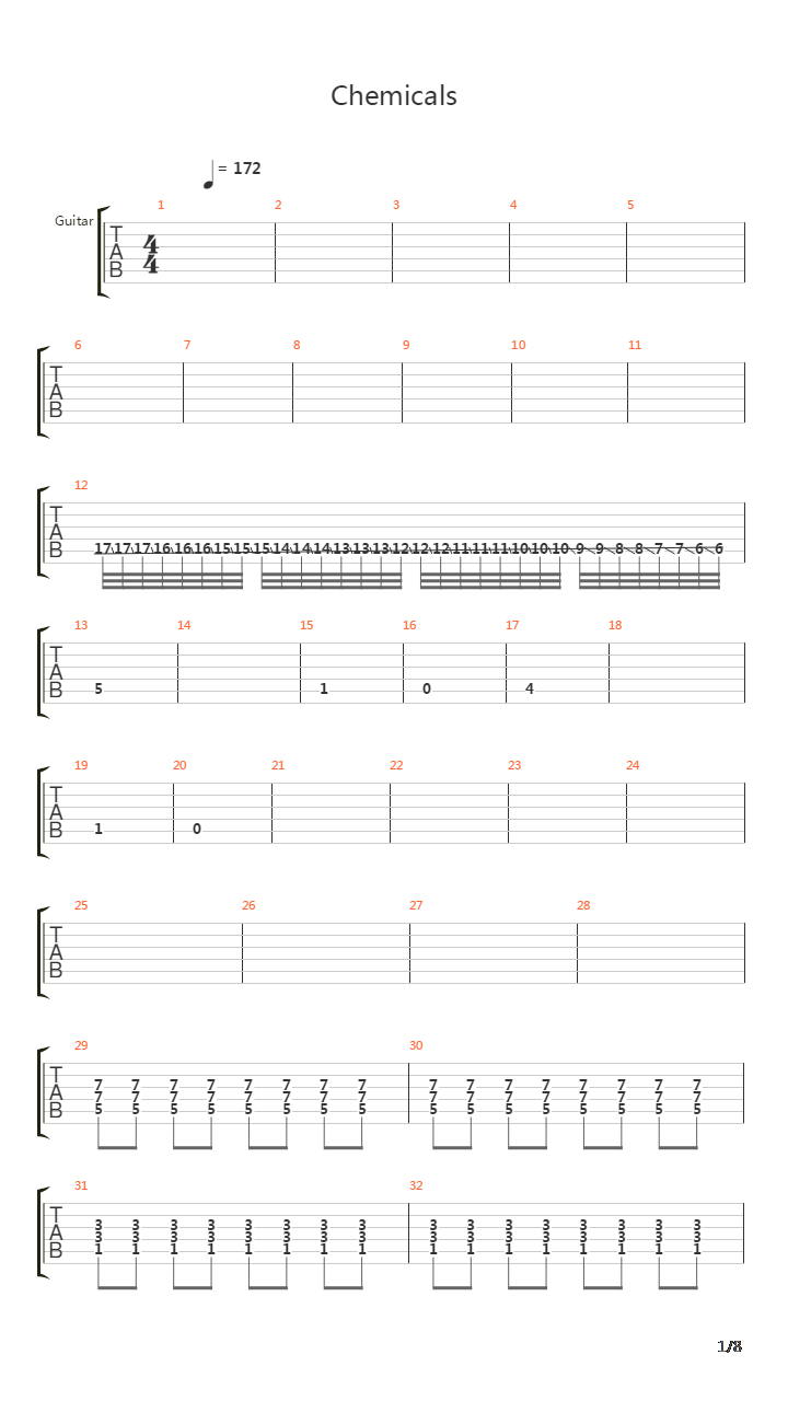 Chemicals吉他谱