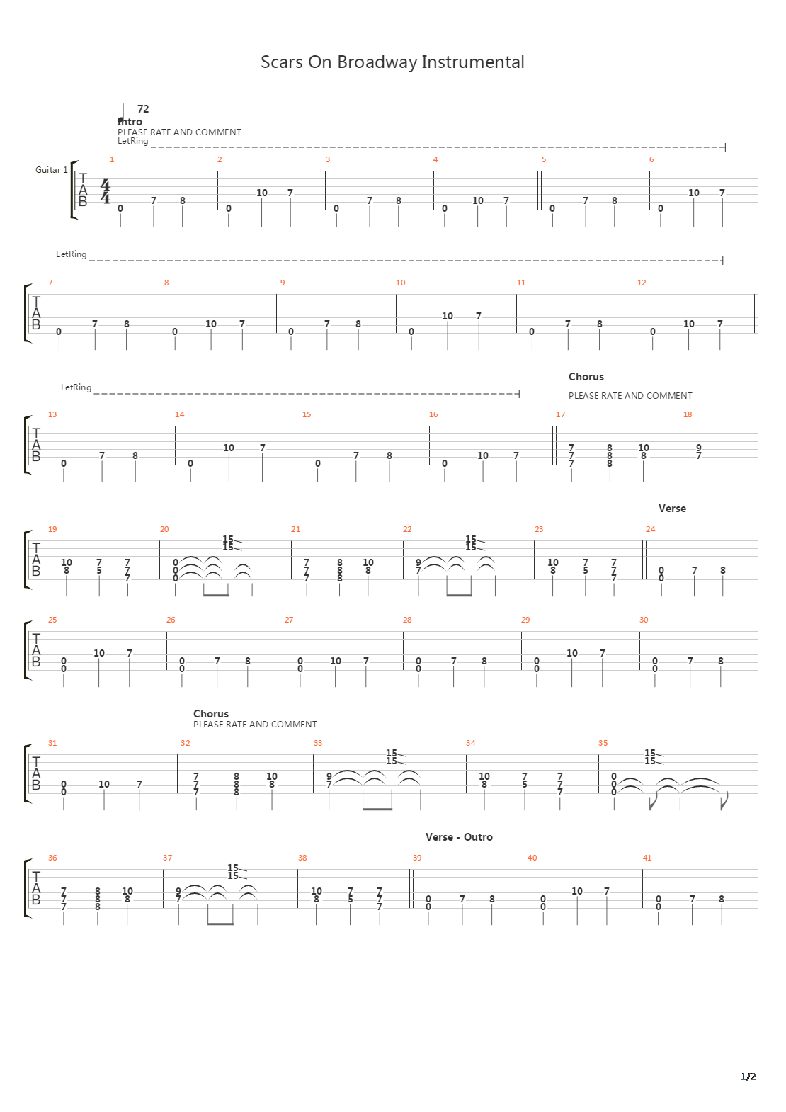 Instrumental吉他谱