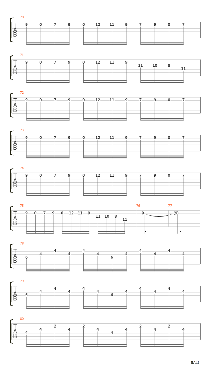 Deep End吉他谱