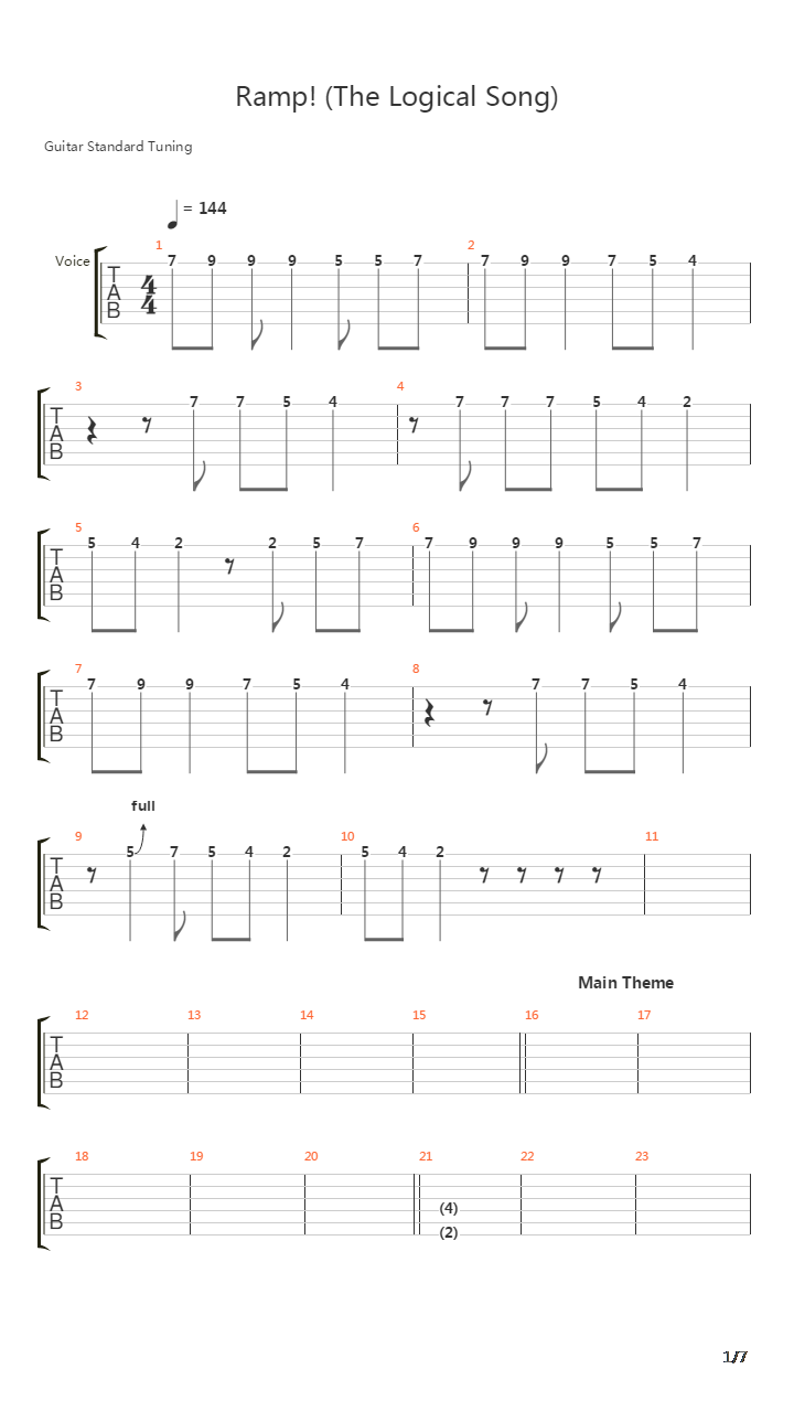 Ramp吉他谱