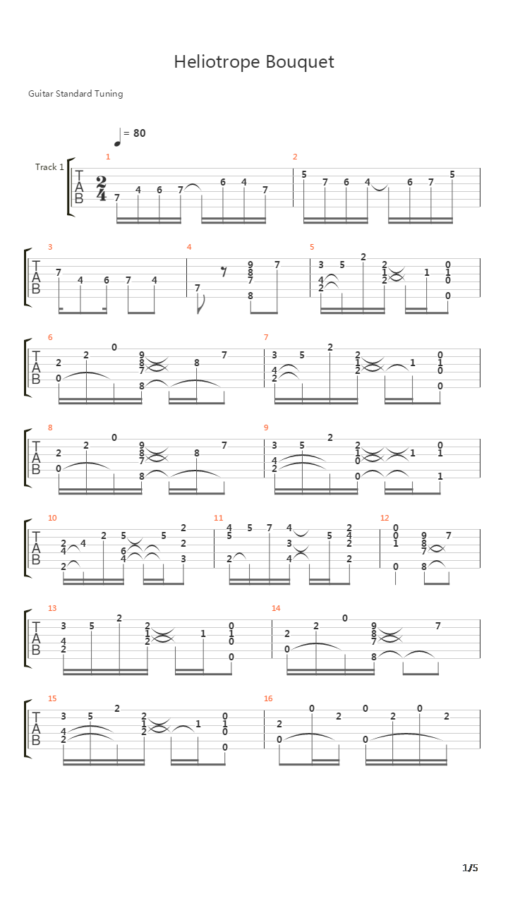 Heliotrope Bouquet吉他谱