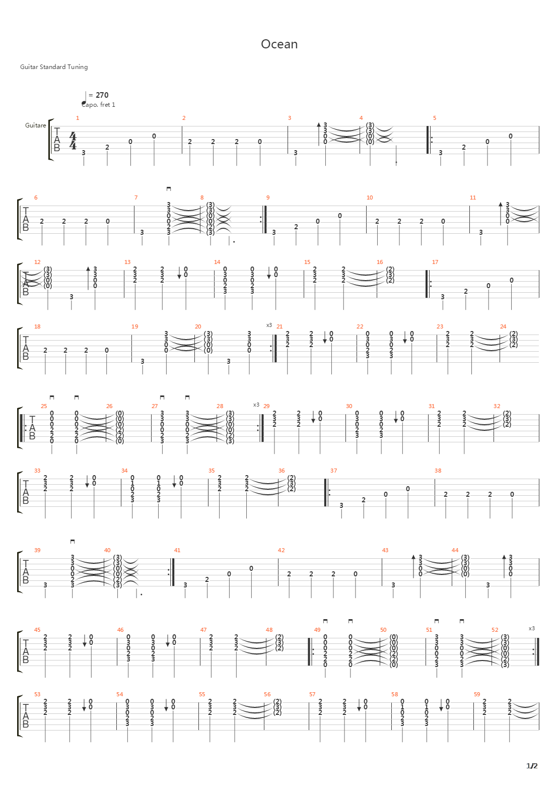 Ocean吉他谱