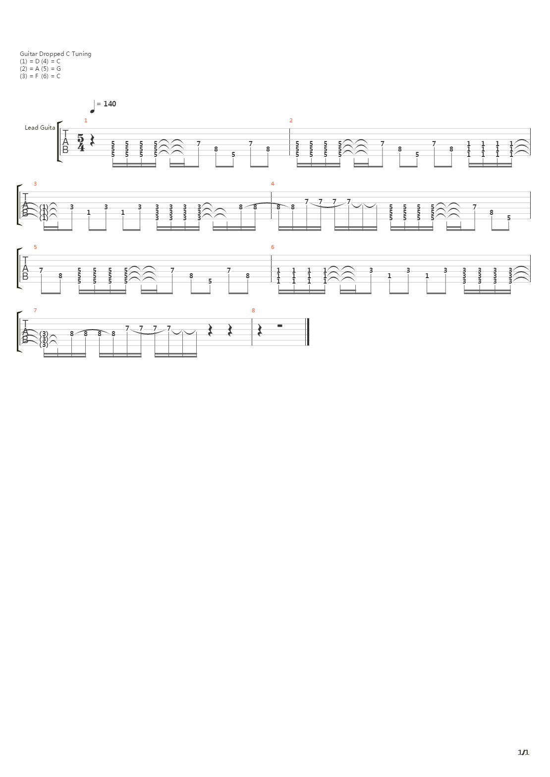 Warrior Southern Arrowwood吉他谱