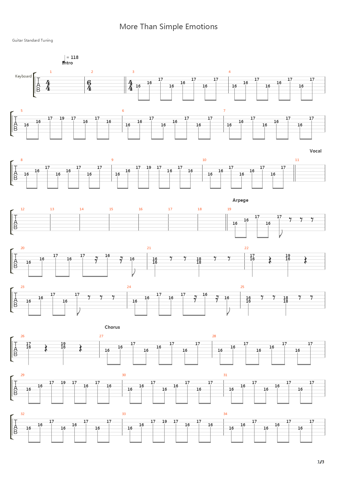 More Than Simple Emotions吉他谱