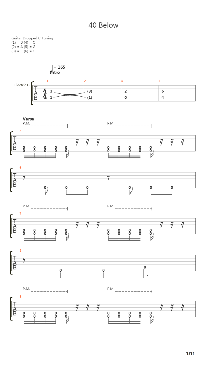 40 Below吉他谱