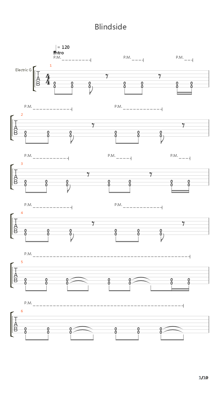 Blindside吉他谱