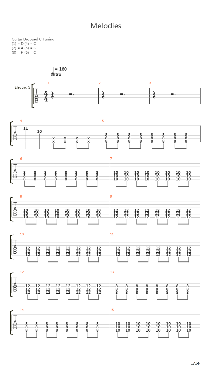 Melodies吉他谱