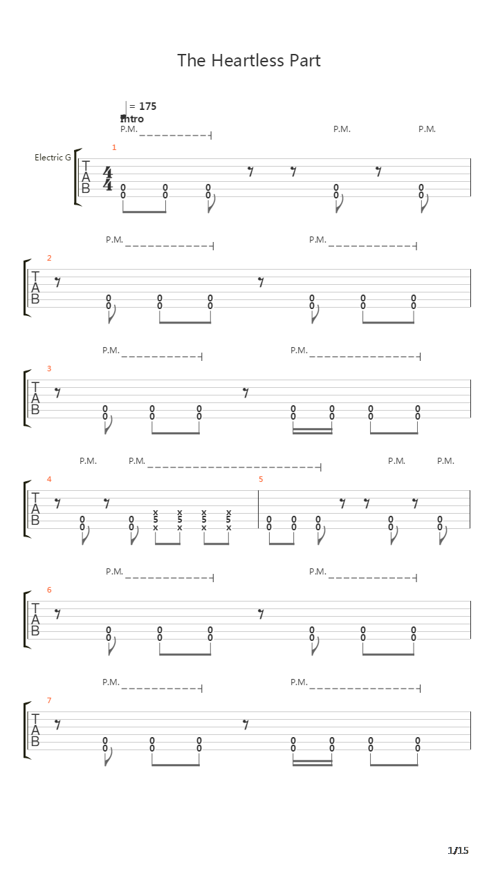 The Heartless Part吉他谱