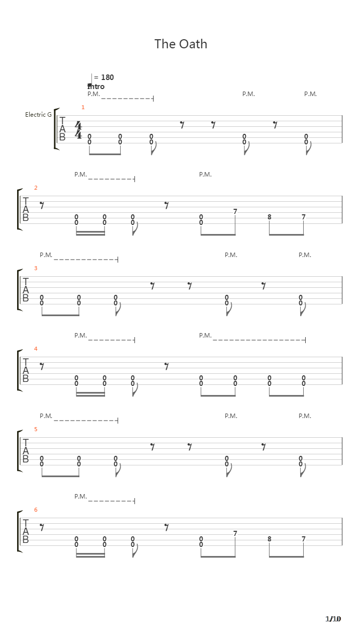 The Oath吉他谱