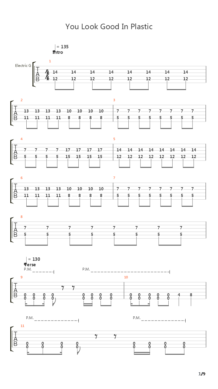 You Look Good In Plastic吉他谱