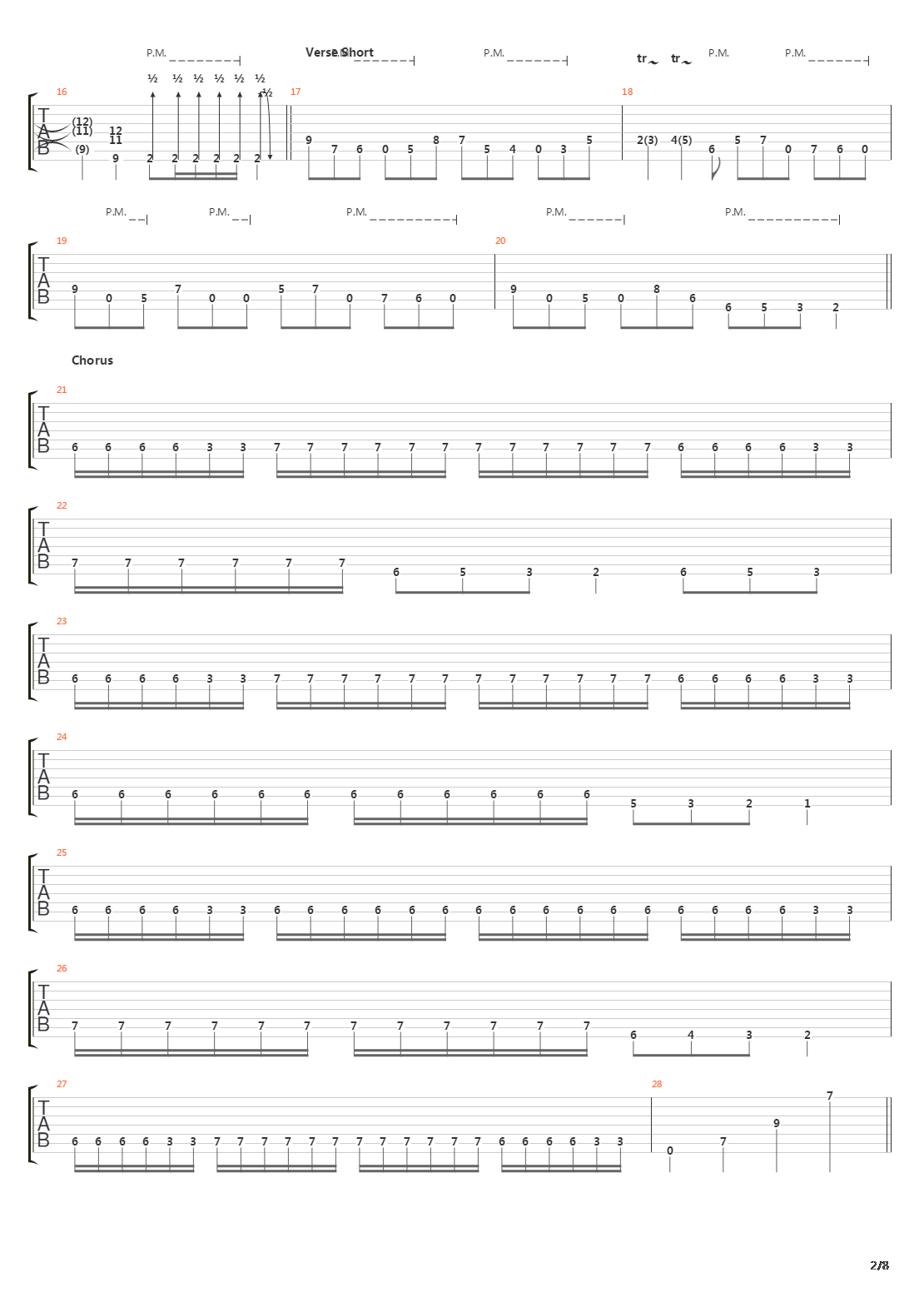 Procession Through Flesh吉他谱