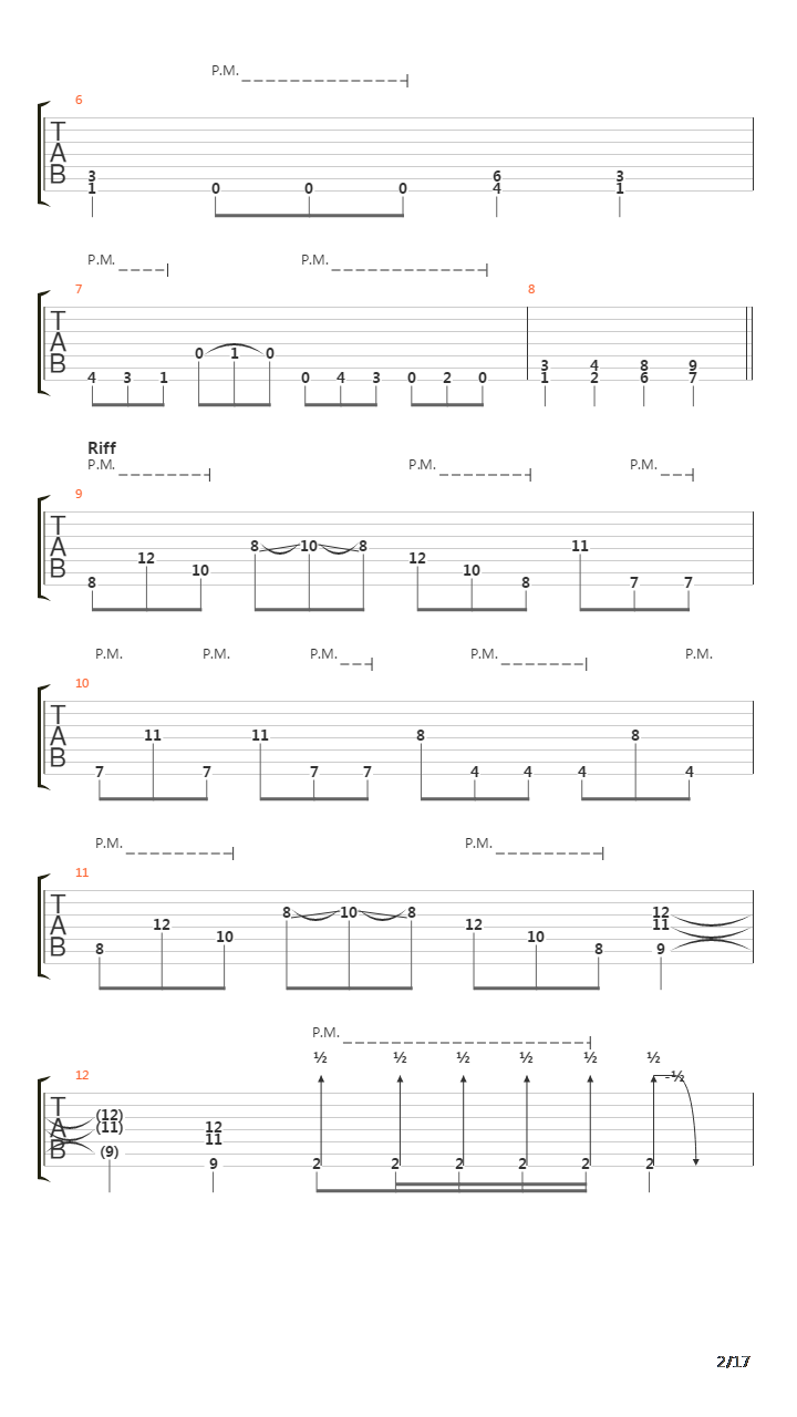 Procession Through Flesh吉他谱