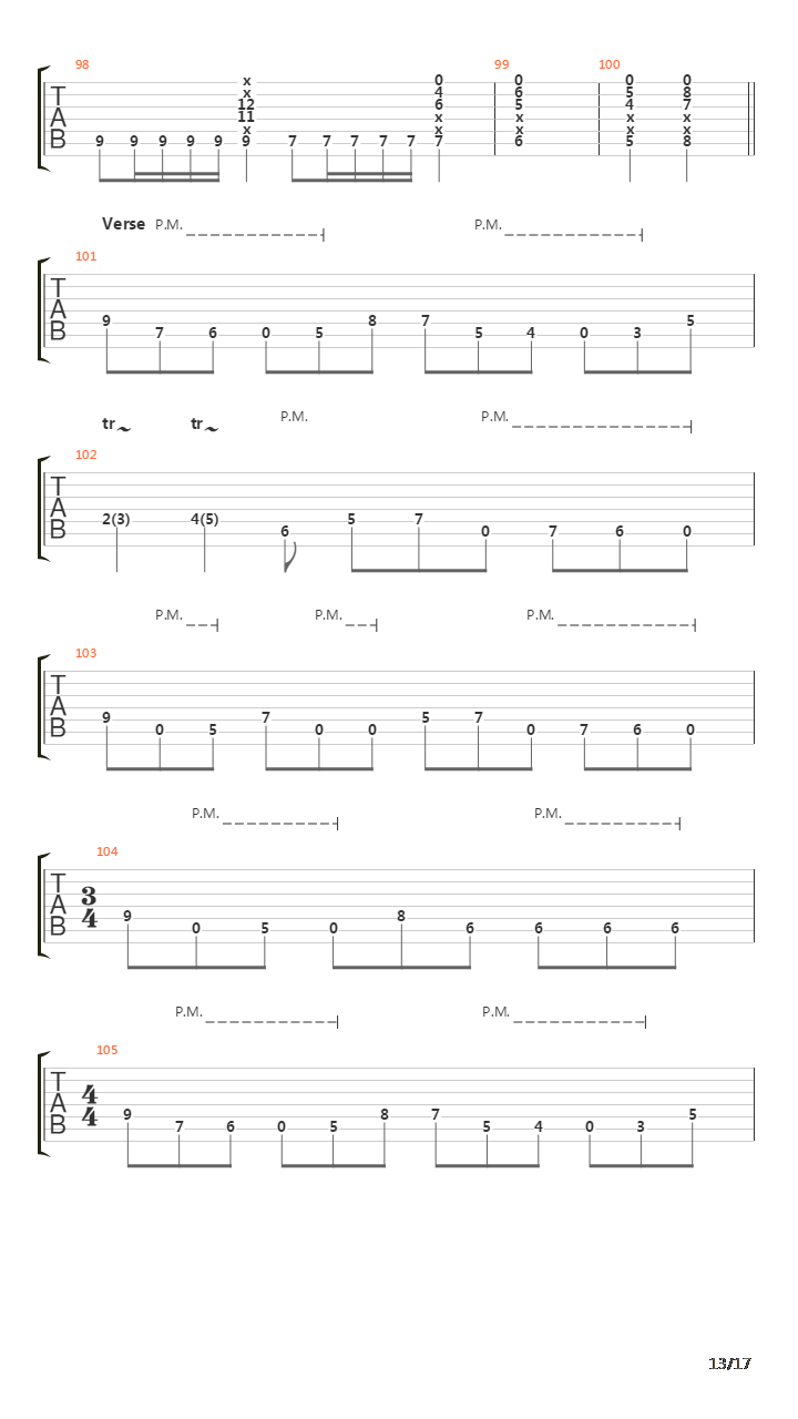 Procession Through Flesh吉他谱