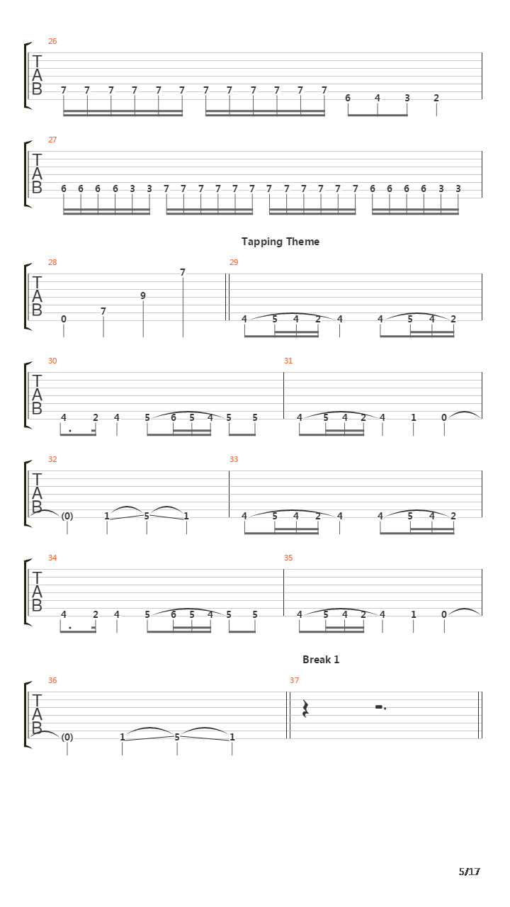 Procession Through Flesh吉他谱