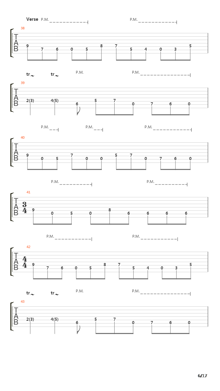 Procession Through Flesh吉他谱